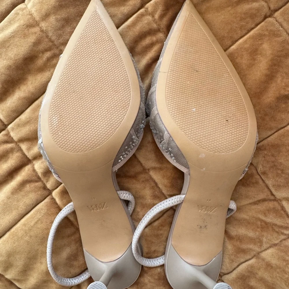 Healed shiny mesh sling back - Picture 5 of 6
